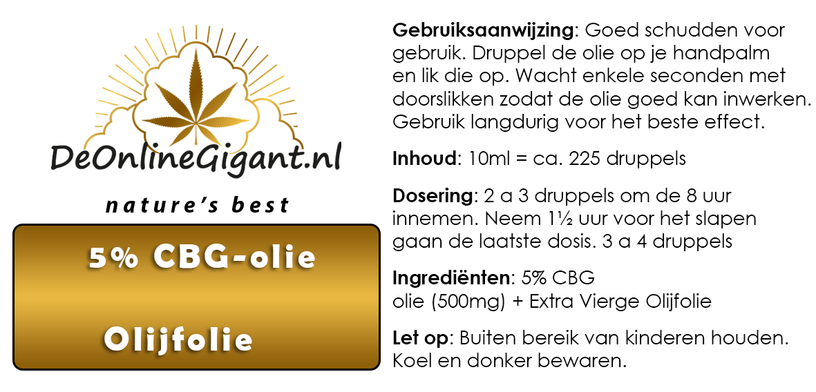 CBG 10% verdund met mctolie