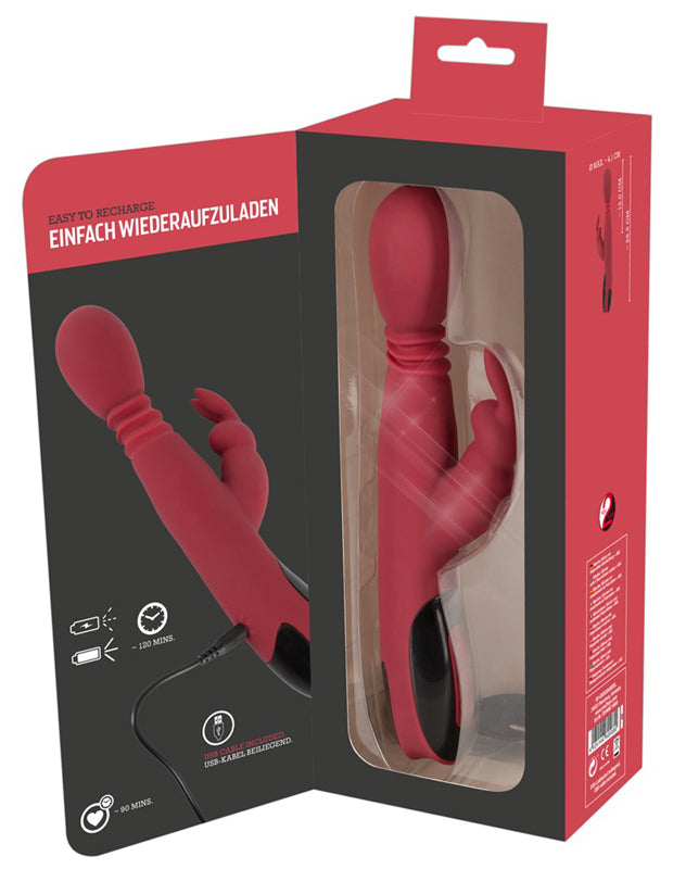 Stotende, Roterende & Verwarmende Rabbit Vibrator