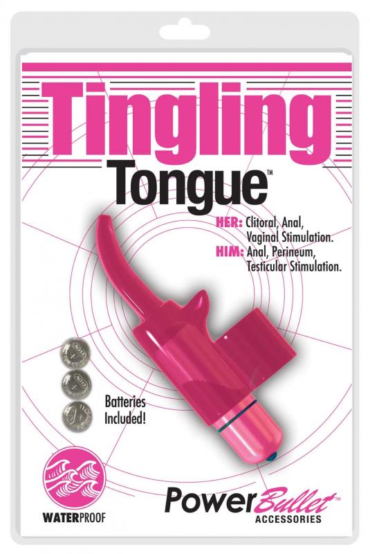 Tingling Tongue Bullet Vinger Vibrator- Roze