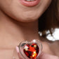 Red Heart Anaalplug Van Glas Met Steentje - Large