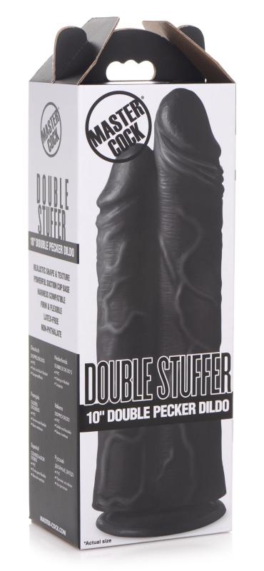 Double Stuffer Dubbele Dildo 25 cm - Zwart