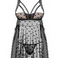 Heartia Babydoll Met Open Cups