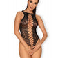 Sexy Kanten Kruisloze Body - Zwart